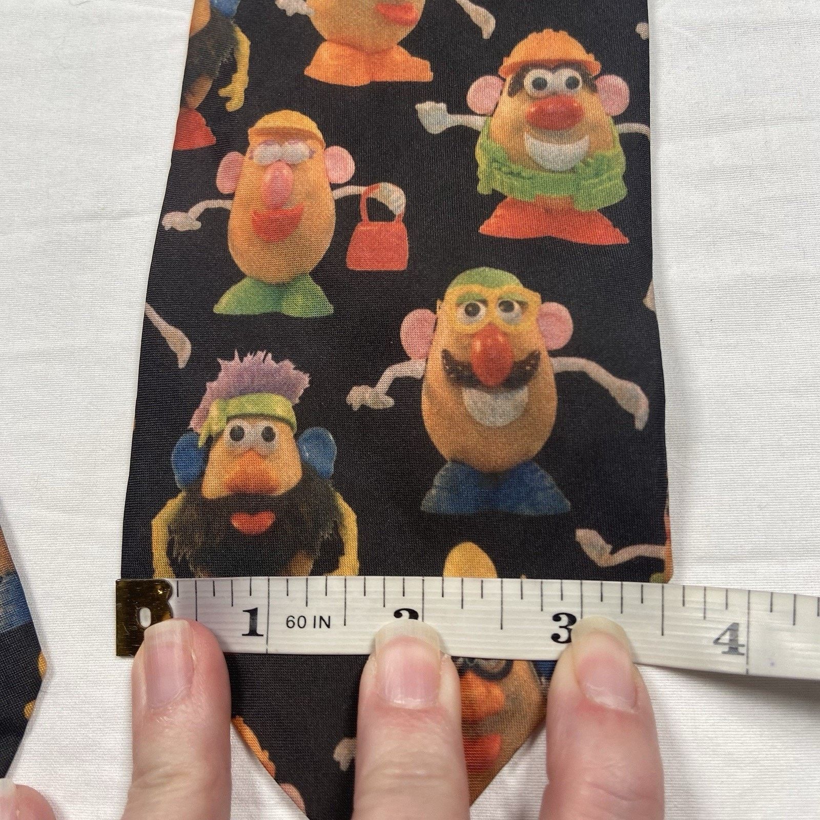 Ralph Marlin Mr Potato Head Tie Ralph Marlin 1995 Novelty 57” Long Size ONE SIZE - 4 Thumbnail