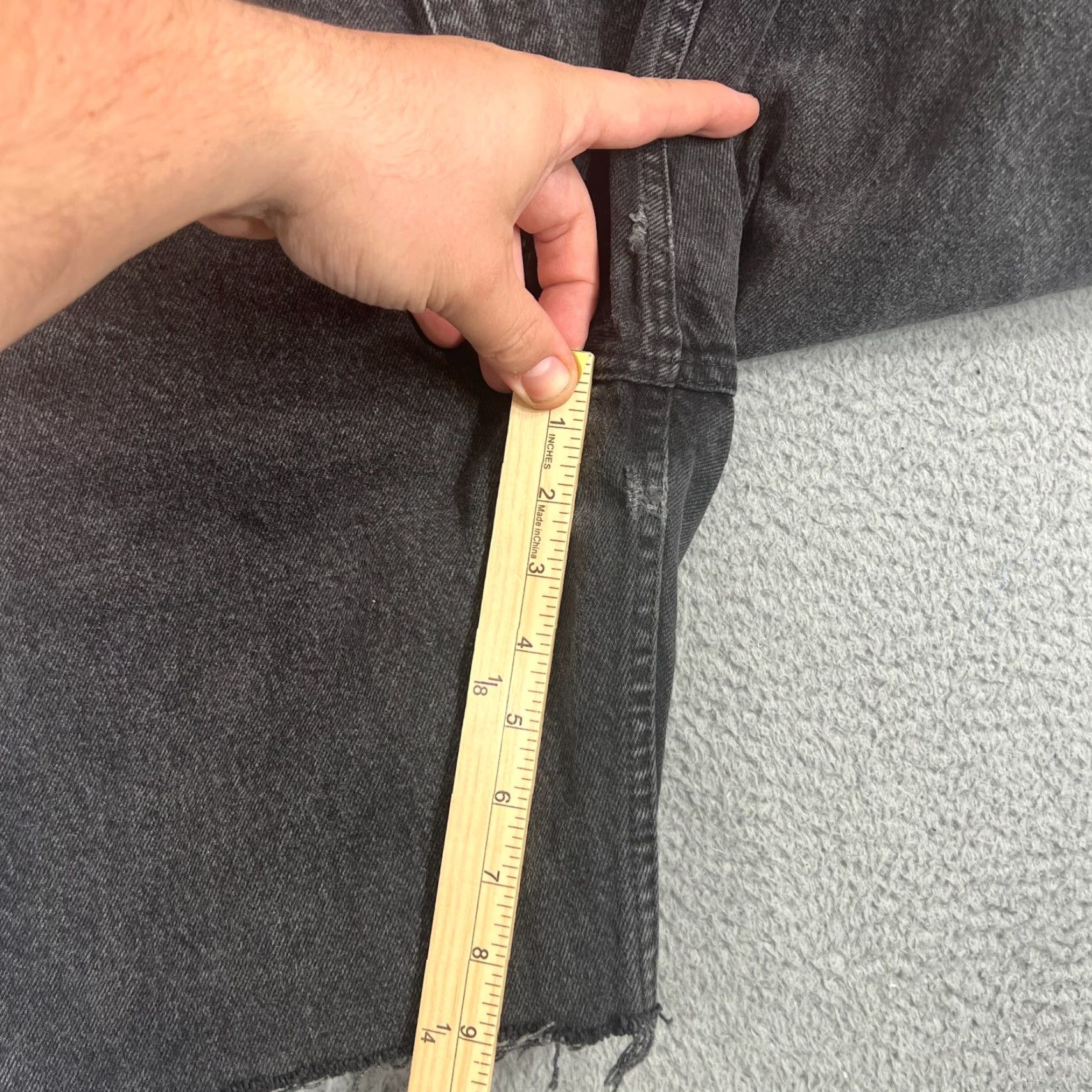 Lee VINTAGE Lee Bermuda Shorts Men 25 Black Faded Denim Casual Summer Beach Mens Size US 26 / EU 42 - 3 Thumbnail