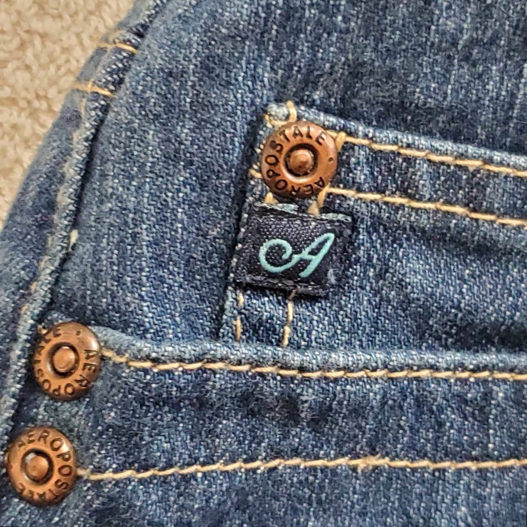 Vintage Aéropostale Skort Women 1/2 Mid Blue NWT MSRP 34.50 Skirt Short Jeans Style Size 25" / US 0 / IT 36 - 8 Thumbnail