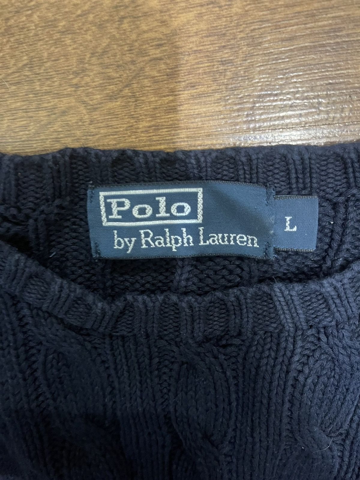 Polo Ralph Lauren × Vintage Polo Ralph Lauren navy sweater vintage Size US L / EU 52-54 / 3 - 2 Thumbnail