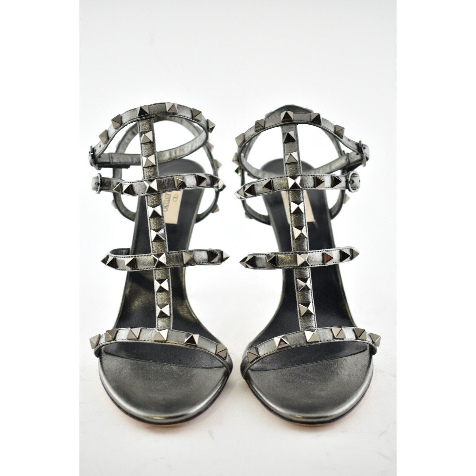 Valentino Rockstud 105 Stud Caged Ankle Strap Sandal Heel Pump 40.5 Size US 10.5 / IT 40.5 - 5 Thumbnail