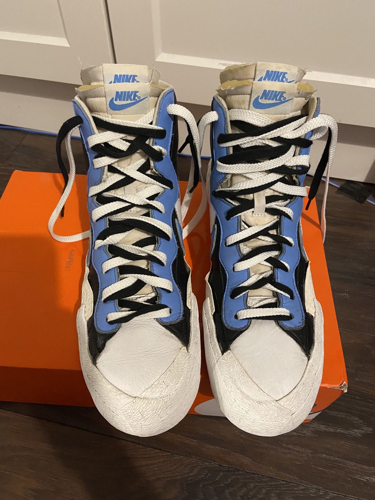 Nike × Sacai Nike x Sacai Blazer Mid White/Black/Legend Blue Size US 12 / EU 45 - 3 Thumbnail