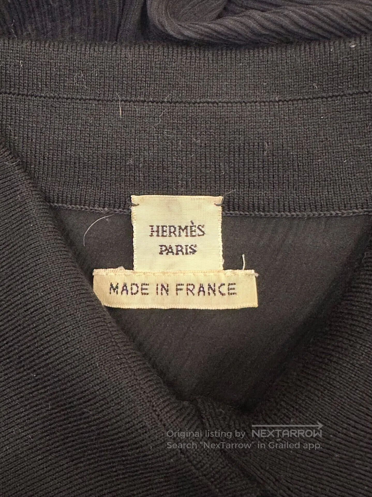 Hermes Hermes Women's Black Silk Shirt Coat. Size XS / US 0-2 / IT 36-38 - 5 Thumbnail