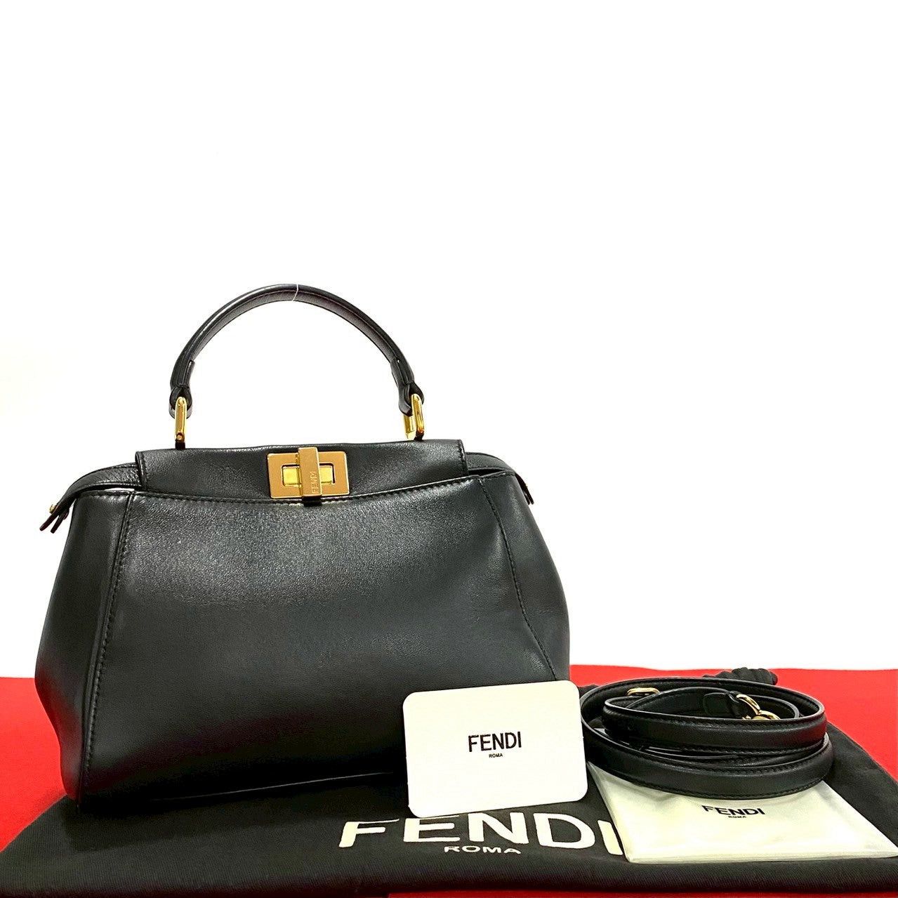 Fendi Fendi Shoulder Bag Black Leather Size ONE SIZE - 1 Thumbnail