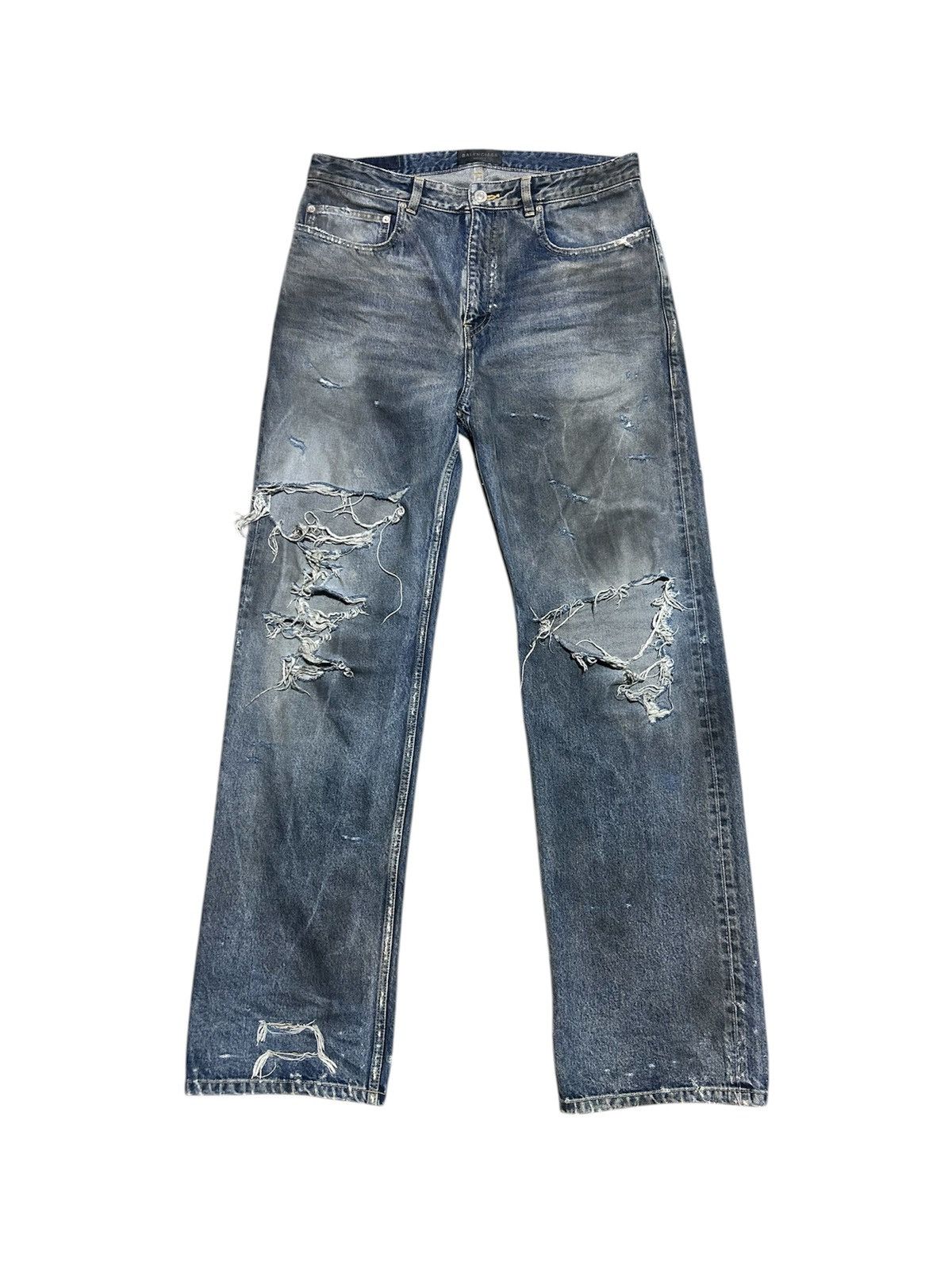 Balenciaga Balenciaga ss23 mud oil spill jeans Size US 34 / EU 50 - 1 Thumbnail