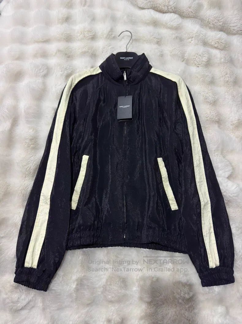 Saint Laurent Paris Saint Laurent Paris Black and White Pleated Jacket Size US S / EU 44-46 / 1 - 1 Thumbnail