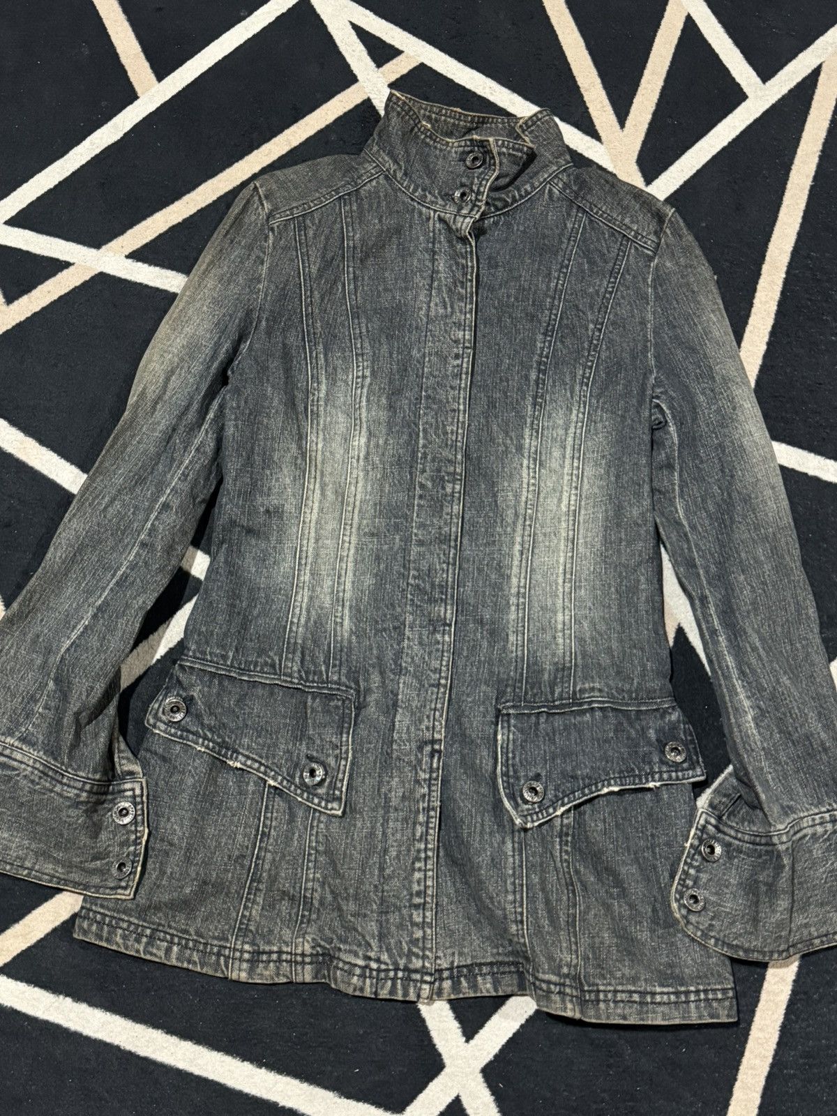 5351 POUR LES HOMMES Washed Jacket Denim Coated 5351 Pour Less Homme Size US S / EU 44-46 / 1 - 3 Thumbnail