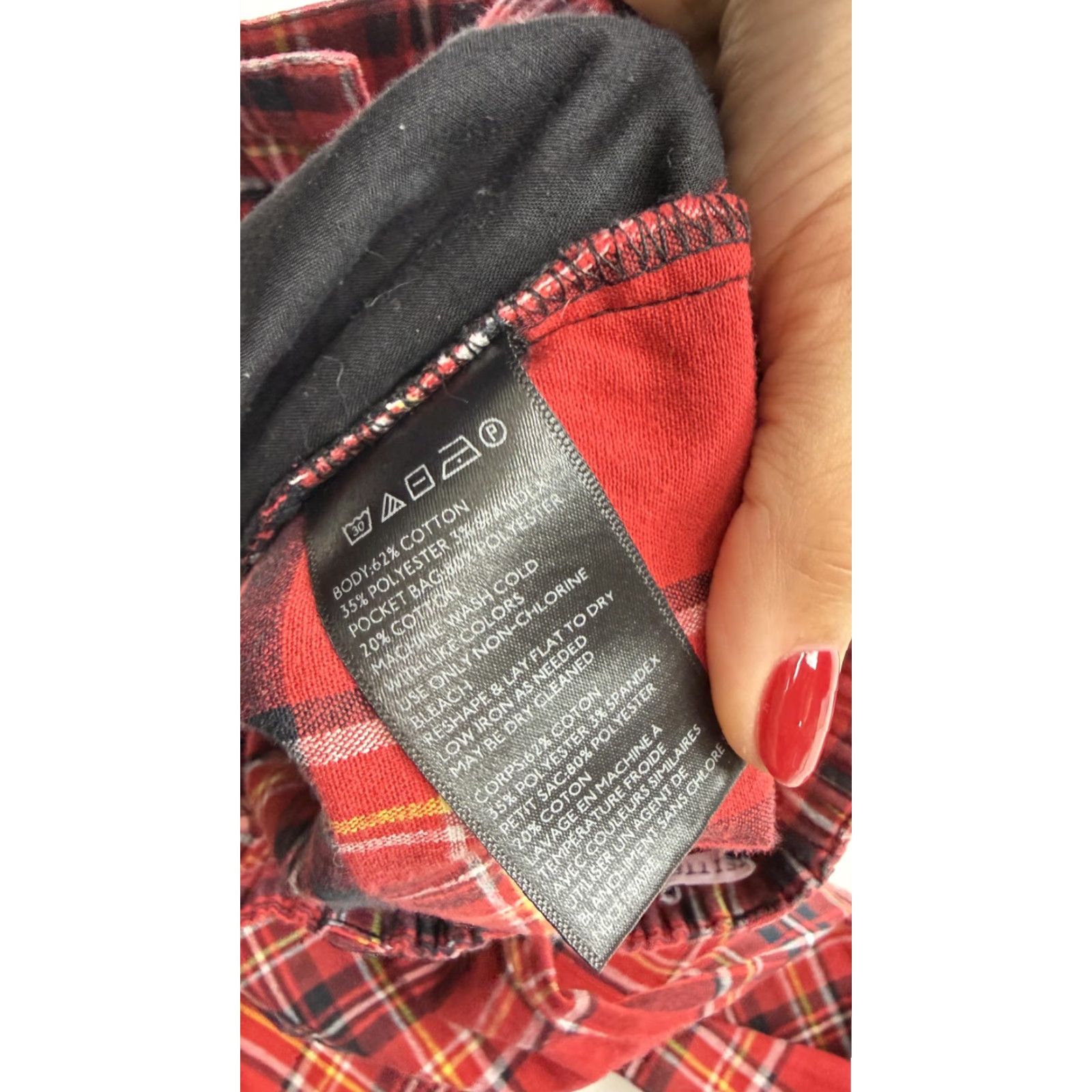 Urban Outfitters Urban Outfitters Pants Womens Small Red Plaid Flannel Lounge Sleep Pajama Cotton Polyester Spandex Size 28" / US 6 / IT 42 - 7 Thumbnail