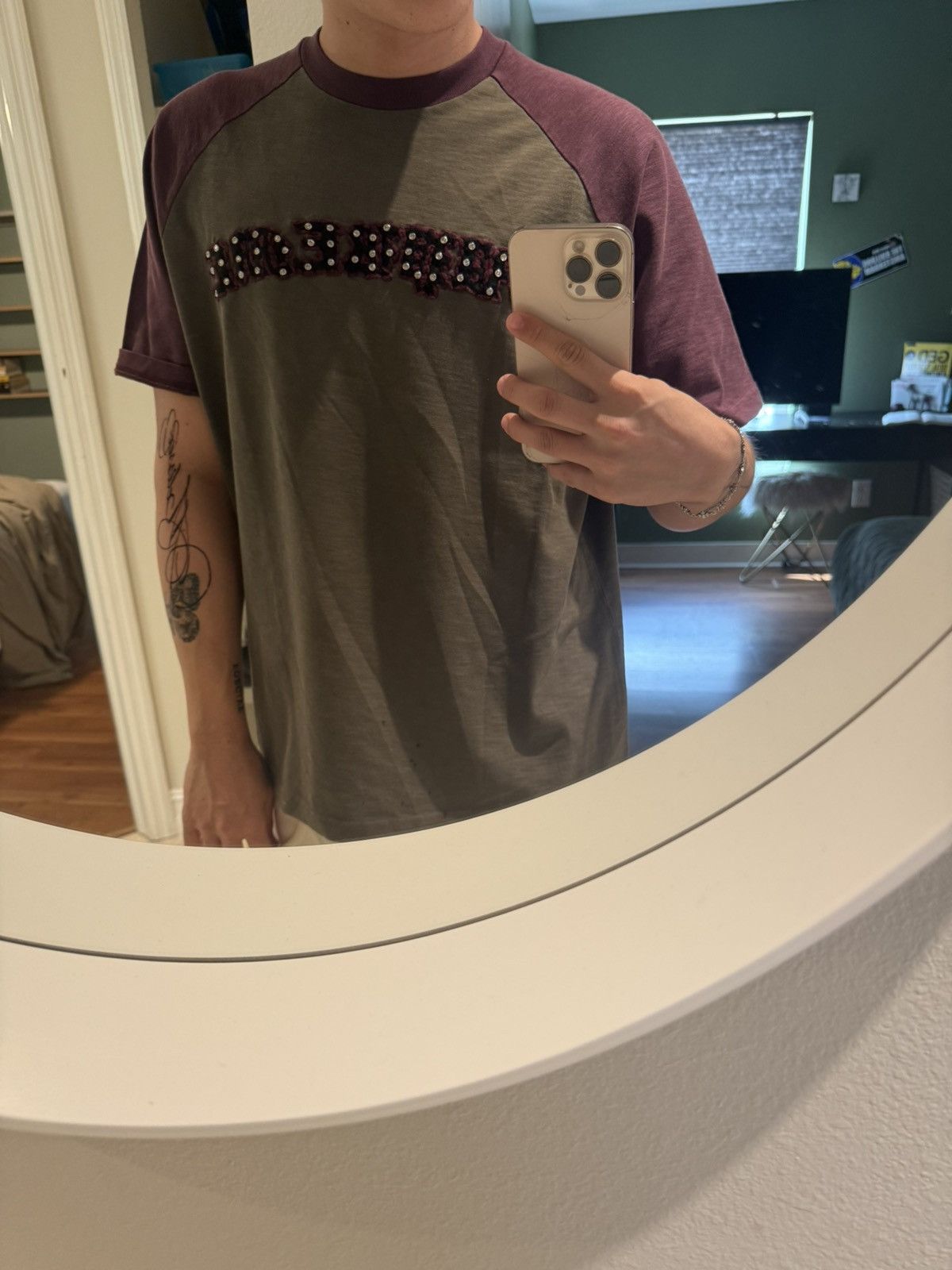Supreme Beautiful supreme short sleeve burgandy and olive Size US M / EU 48-50 / 2 - 2 Thumbnail
