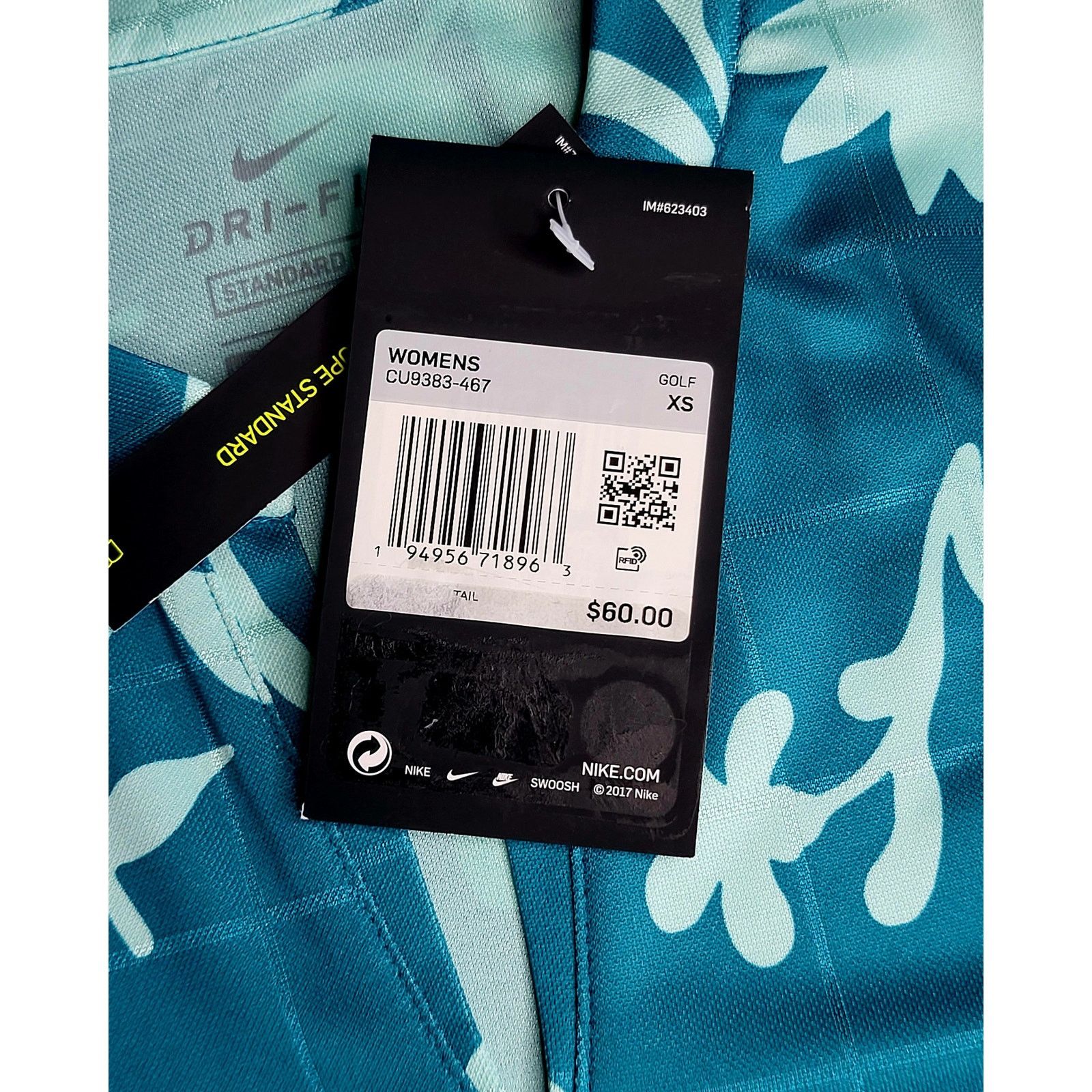 Nike NWT NIKE Breathe Floral Print Golf Pickleball Tennis Polo Size XS / US 0-2 / IT 36-38 - 4 Thumbnail
