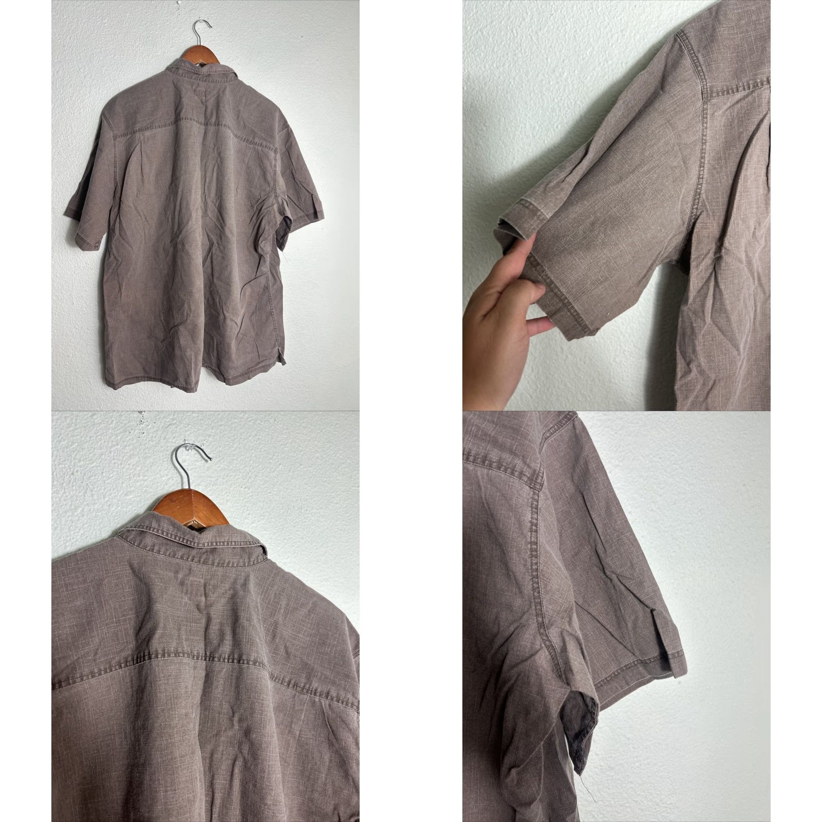 High Sierra VINTAGE High Sierra Mens XXL Short Sleeve Brown Cotton Shirt Size US XXL / EU 58 / 5 - 9 Thumbnail