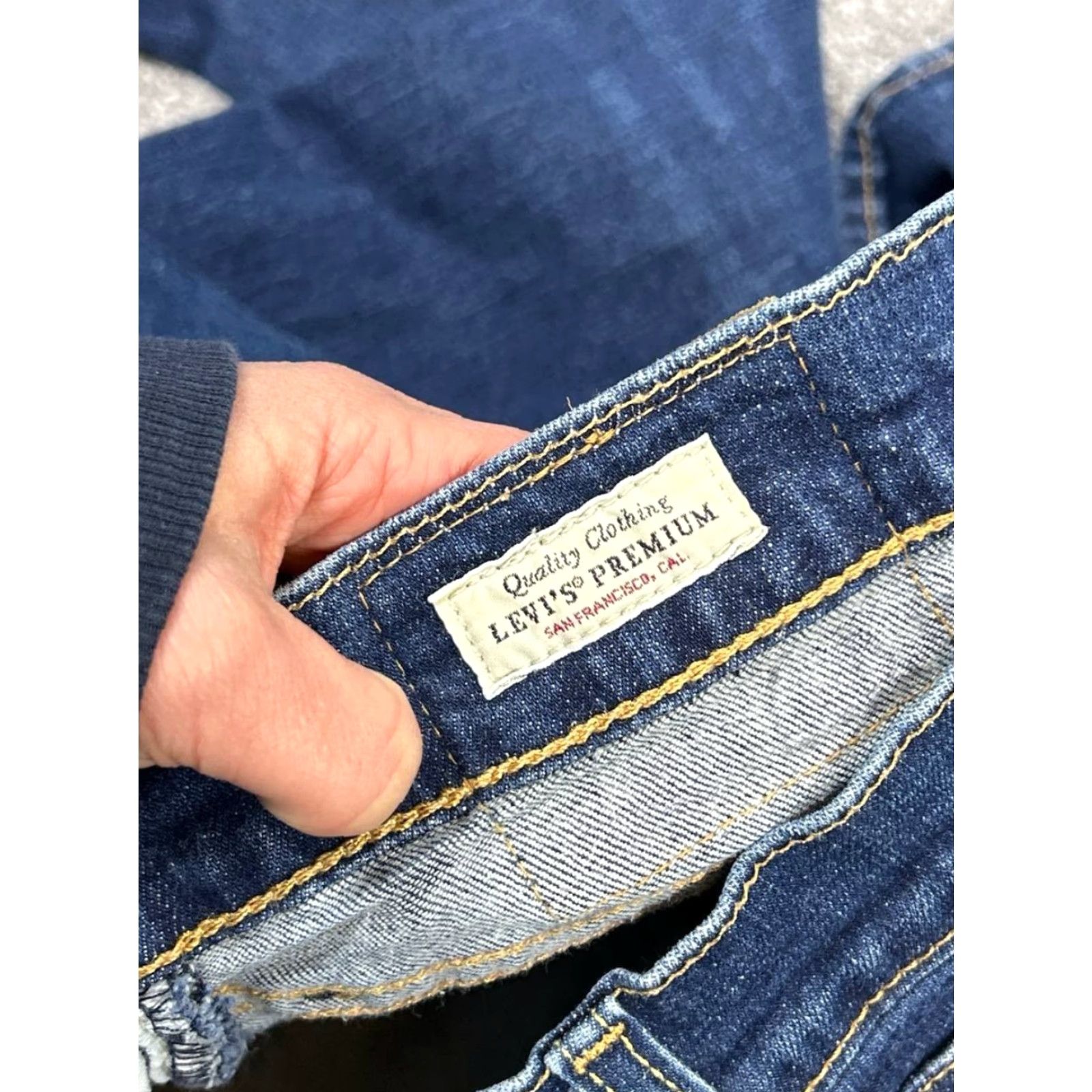 Levi's Levi's 512 Slim Jeans Mens 31 Blue Denim Mid Rise Straight Leg 28x28 Size US 31 - 7 Thumbnail