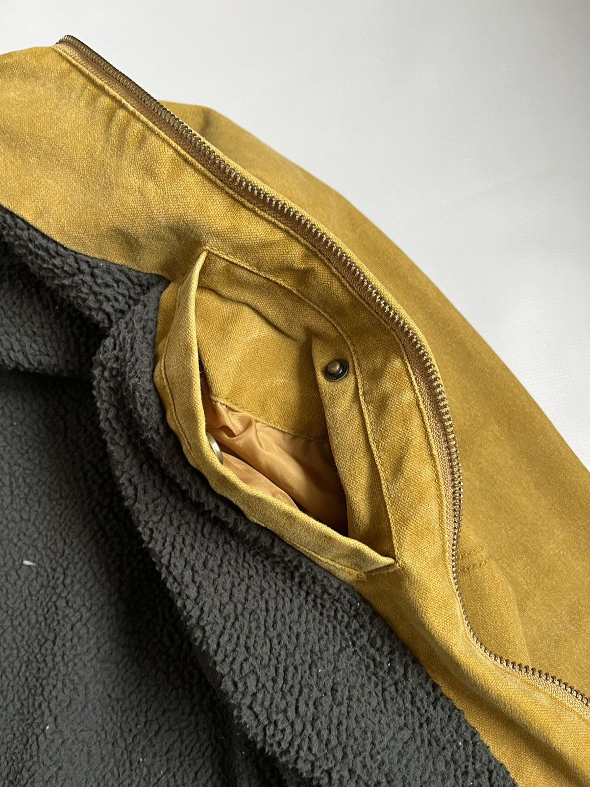 Quiksilver Quiksilver Men Mustard Sherpa Zip Jacket Size US M / EU 48-50 / 2 - 14 Thumbnail
