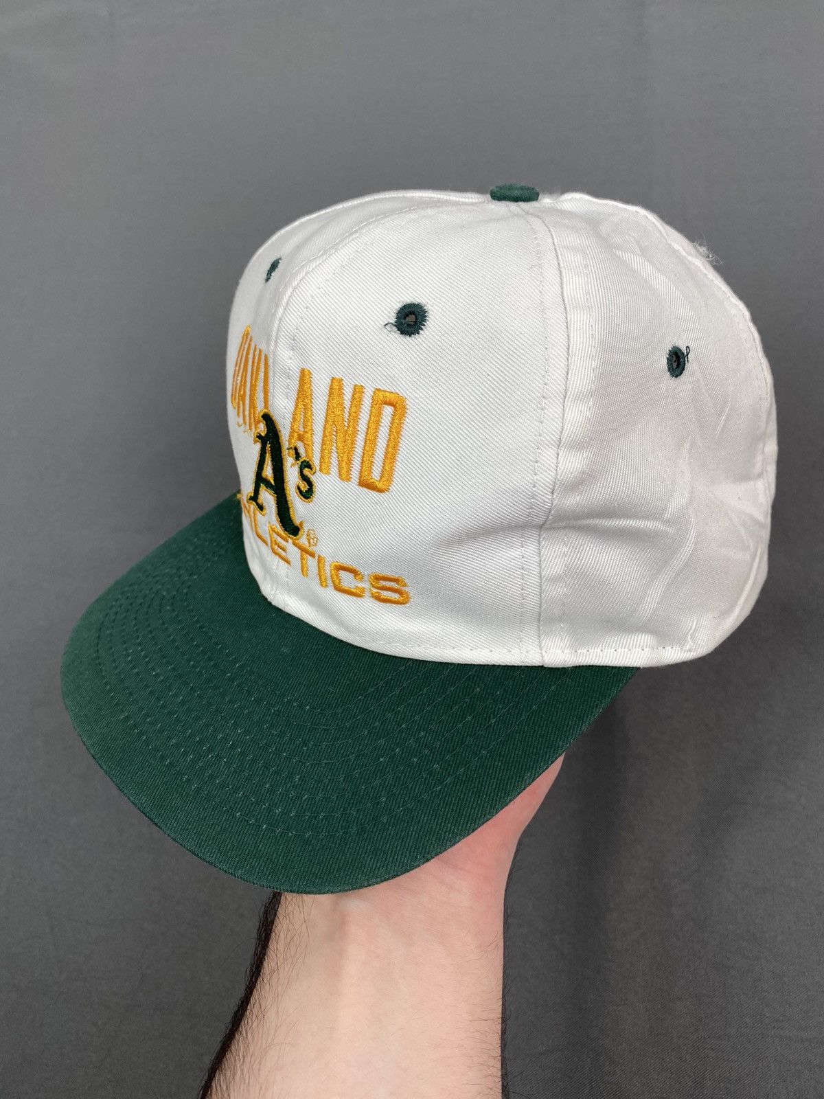 Vintage 1990’s Vintage Oakland Athletics Two Tone Snap Back Size ONE SIZE - 3 Thumbnail