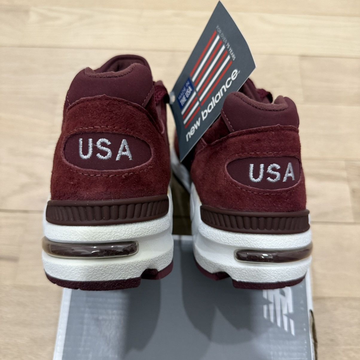 New Balance New balance 990 burgundy silver Size US 7.5 / EU 40-41 - 4 Thumbnail