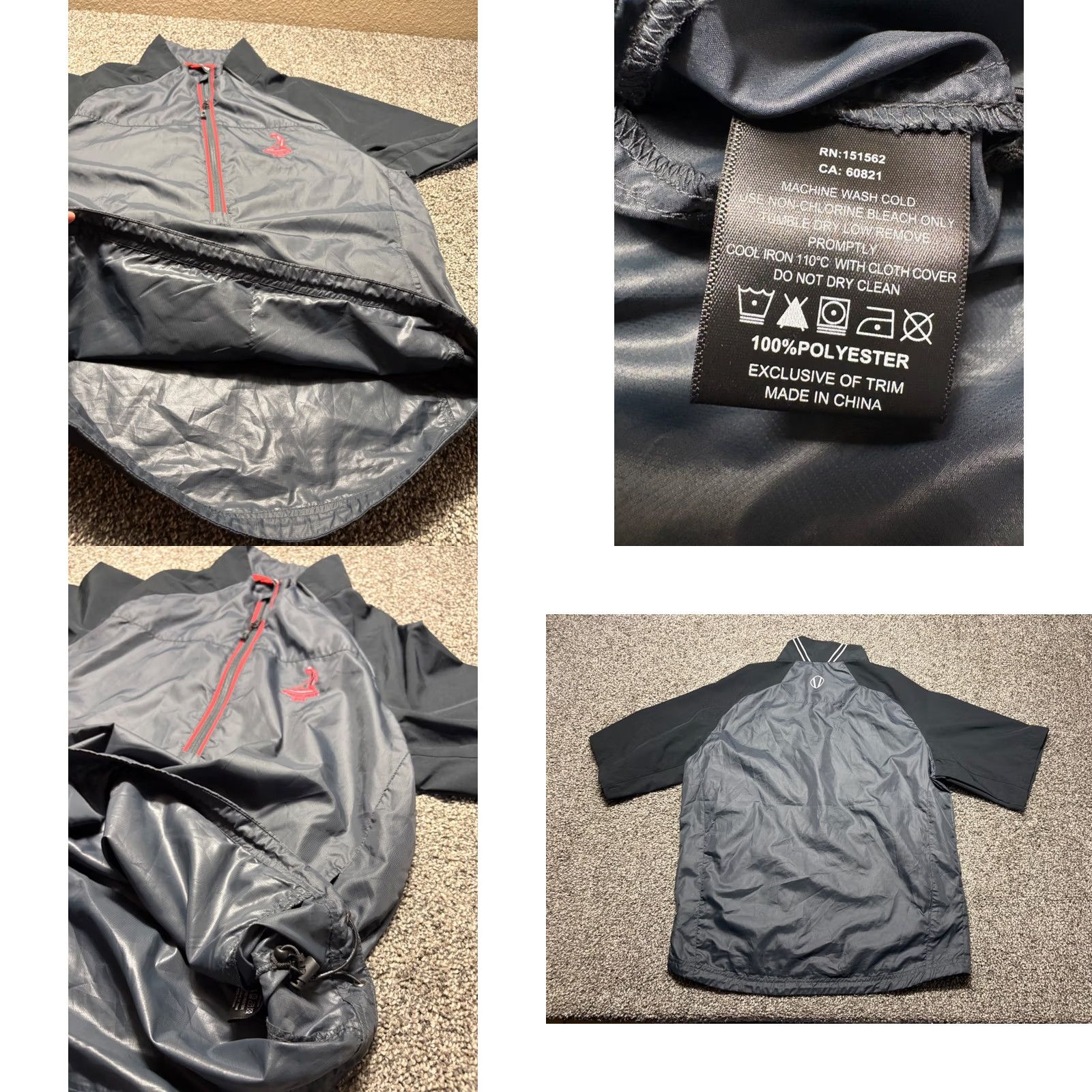 Black Halo Sunice Jacket Mens Small Black Half Zip Short Sleeve Performance Pullover Size US S / EU 44-46 / 1 - 8 Thumbnail