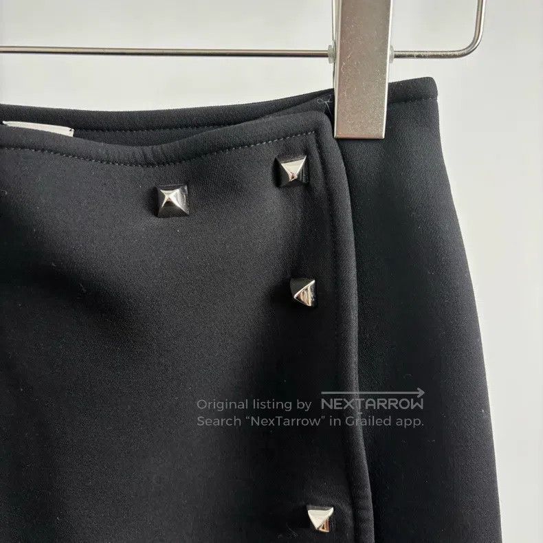 Hermes Hermes Black Studded Skirt Size 42" / US 20 - 3 Thumbnail