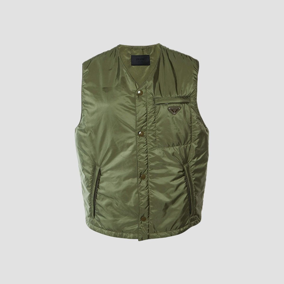 Prada Prada Re-Nylon Gilet Green Size US M / EU 48-50 / 2 - 1 Thumbnail
