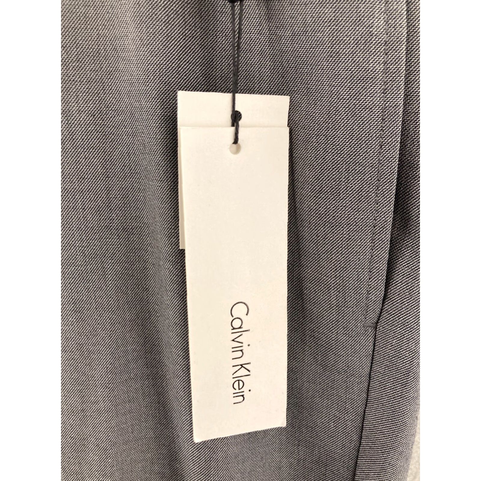 Calvin Klein Calvin Klein Dress Pants Mens 36 x 34 Slim-Fit Gray Flat Front NWT Dress Pants Mens 36 In Gray Solid 90s? Size US 36 / EU 52 - 6 Thumbnail