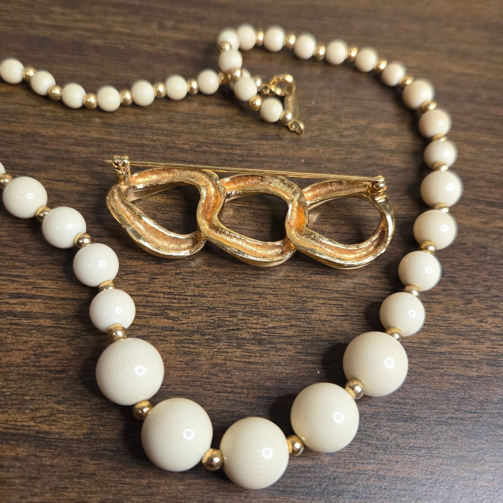 Vintage Vintage Napier Choker Necklace & Mismatched Unsigned Brooch Size ONE SIZE - 14 Thumbnail