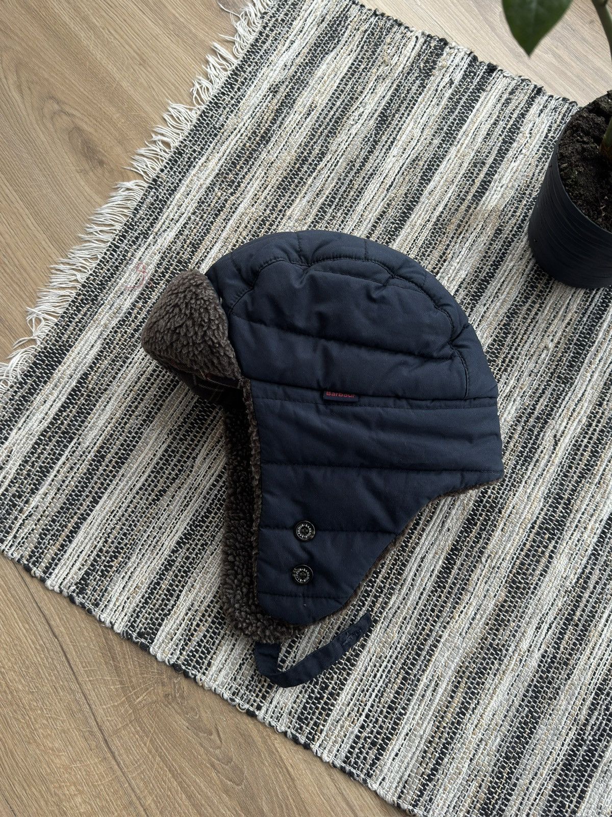 Barbour Vintage Barbour Trapper Fleece Blue Winter Hat Size M Men Size ONE SIZE - 1 Thumbnail