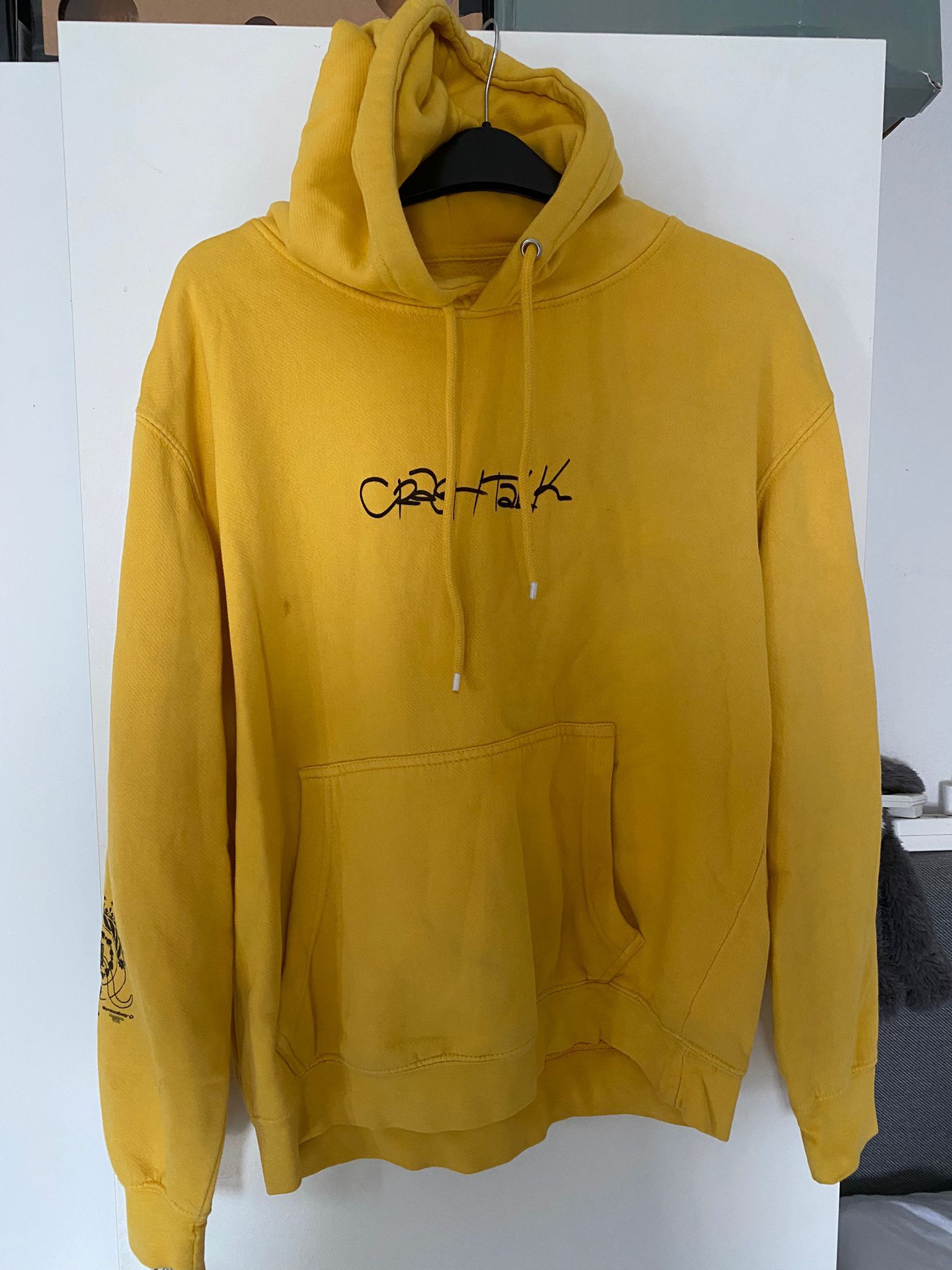 image of Top Dawg Entertainment Authentic Schoolboy Q "crash Talk" Hoodie Ds in Yellow, Men's (Size Medium)