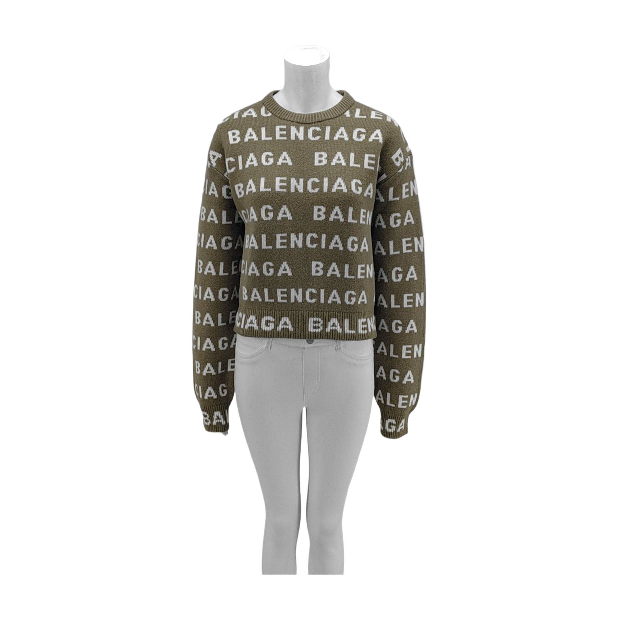 Balenciaga Balenciaga All Over Logo Sweater Size XS Size XS / US 0-2 / IT 36-38 - 1 Thumbnail