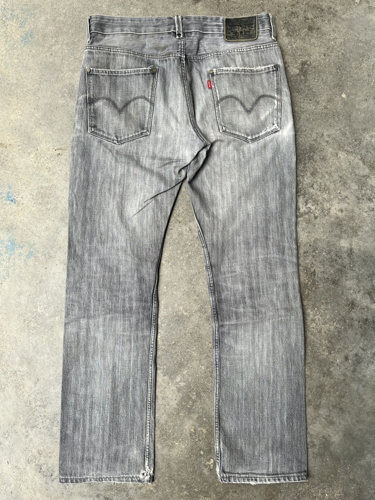 Levi's VINTAGE LEVIS 522 SLIM STRAIGHT MINOR DISTRESSED PUNK STYLE Size US 35 - 6 Thumbnail