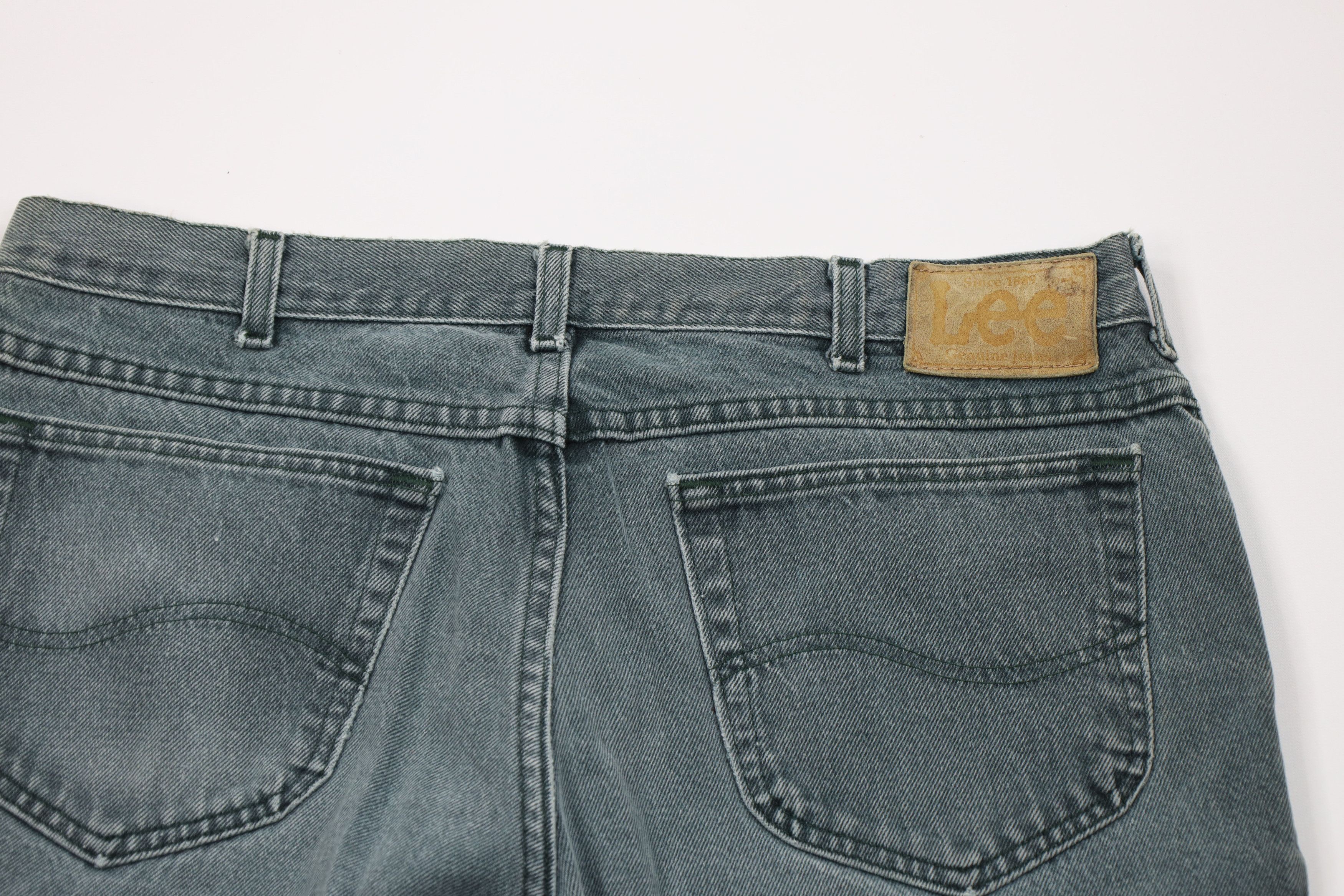 Lee Vintage 90s Lee Straight Leg Denim Jeans Green Cotton USA Size US 38 / EU 54 - 10 Thumbnail