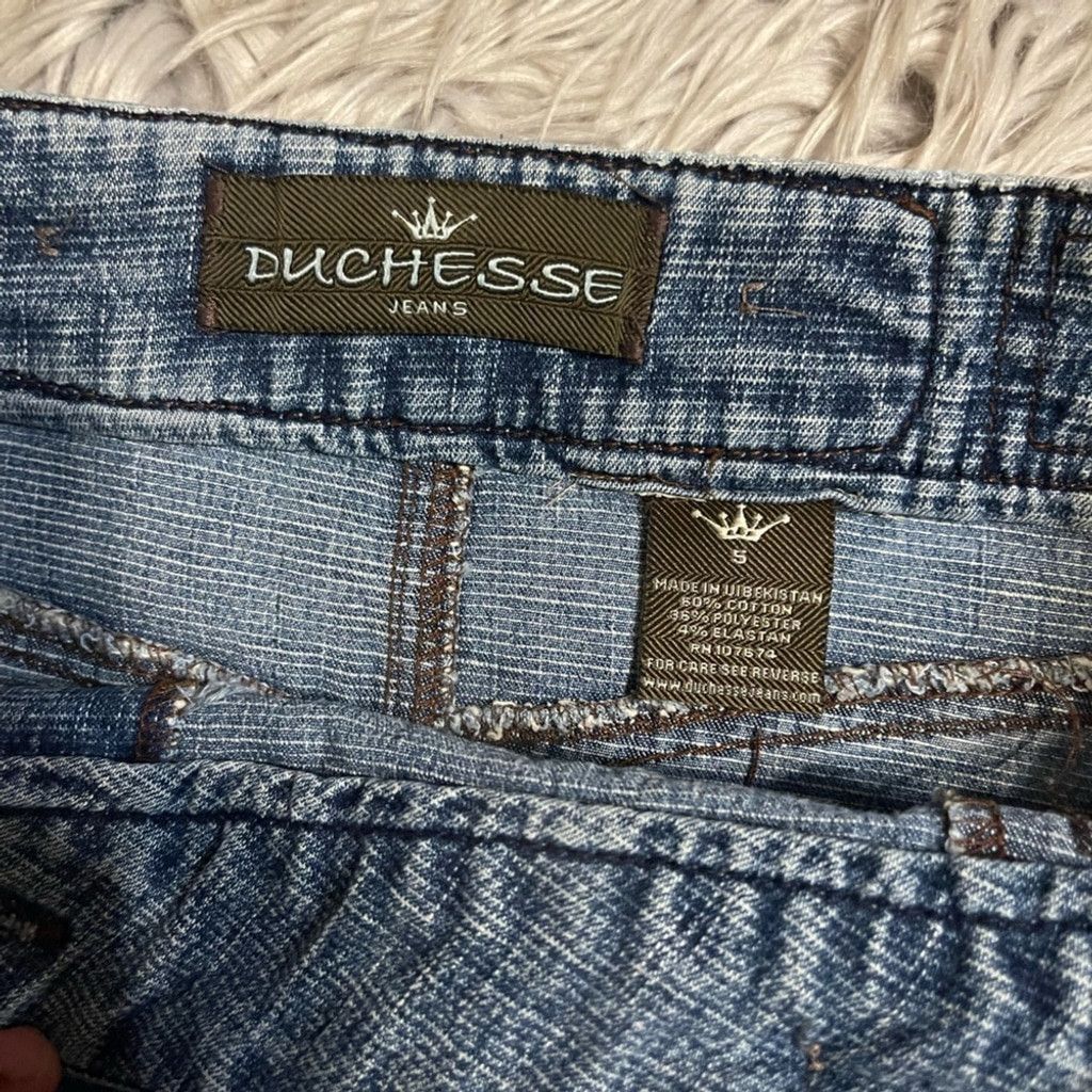 Other Duchesse Y2K vtg Blue Denim Jean skirt with buttons size S Size 31" - 2 Thumbnail
