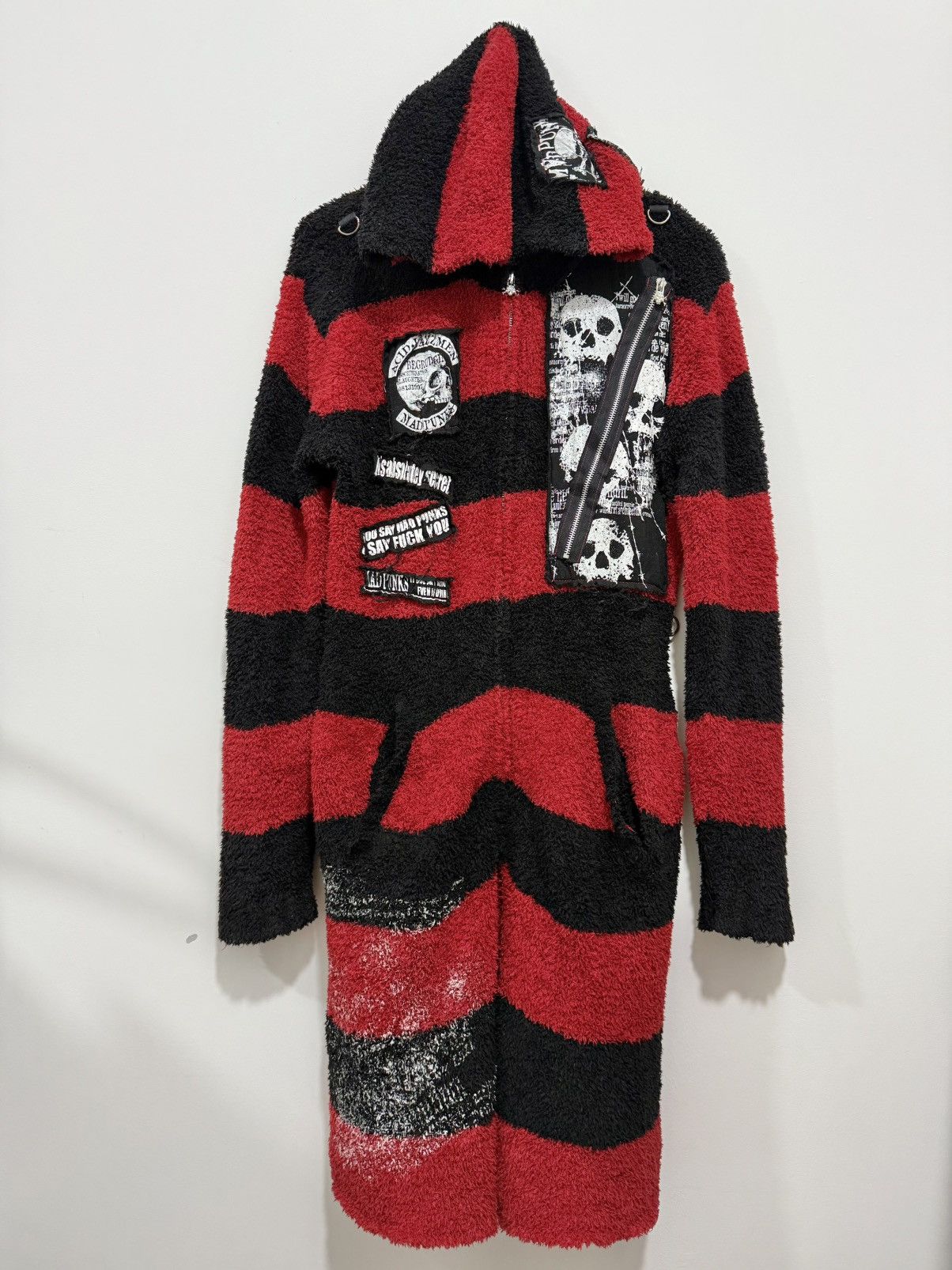 If Six Was Nine Mad Punk Fuzzy Zipper Sweater Size US M / EU 48-50 / 2 - 1 Thumbnail