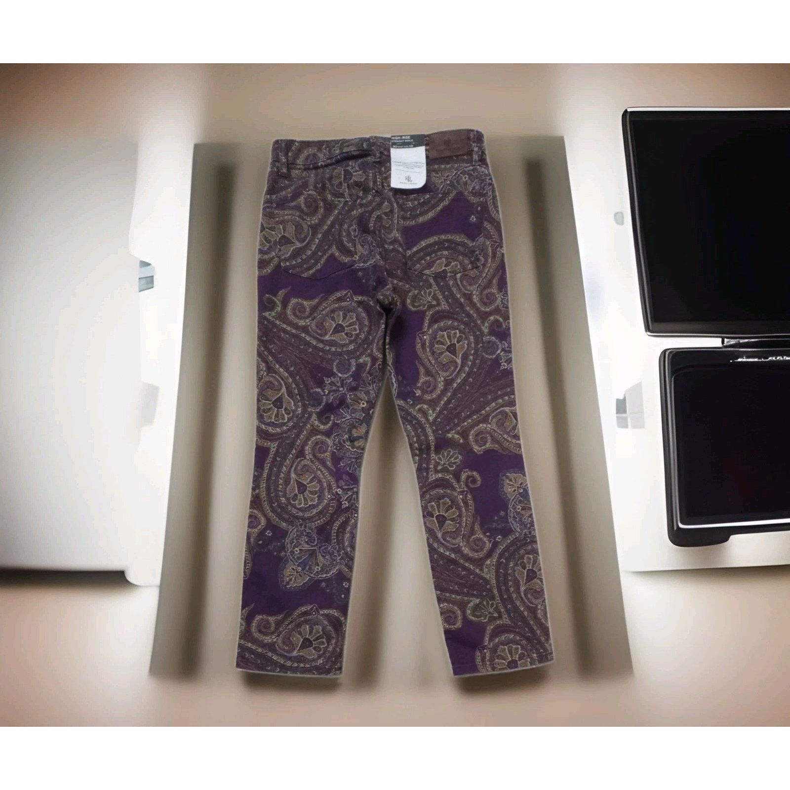 Lauren Ralph Lauren Lauren Ralph Lauren High Rise Straight Ankle Paisley Jean 30 Size 30" / US 8 / IT 44 - 3 Thumbnail