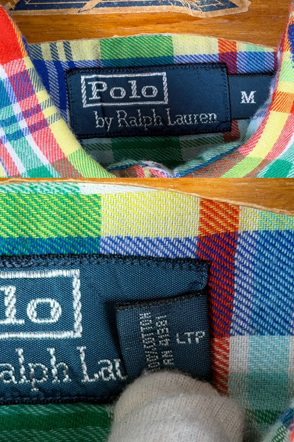 Polo Ralph Lauren SS01 PRL Multicolor Madras Plaid Shirt with Woven Motifs Size US M / EU 48-50 / 2 - 6 Thumbnail