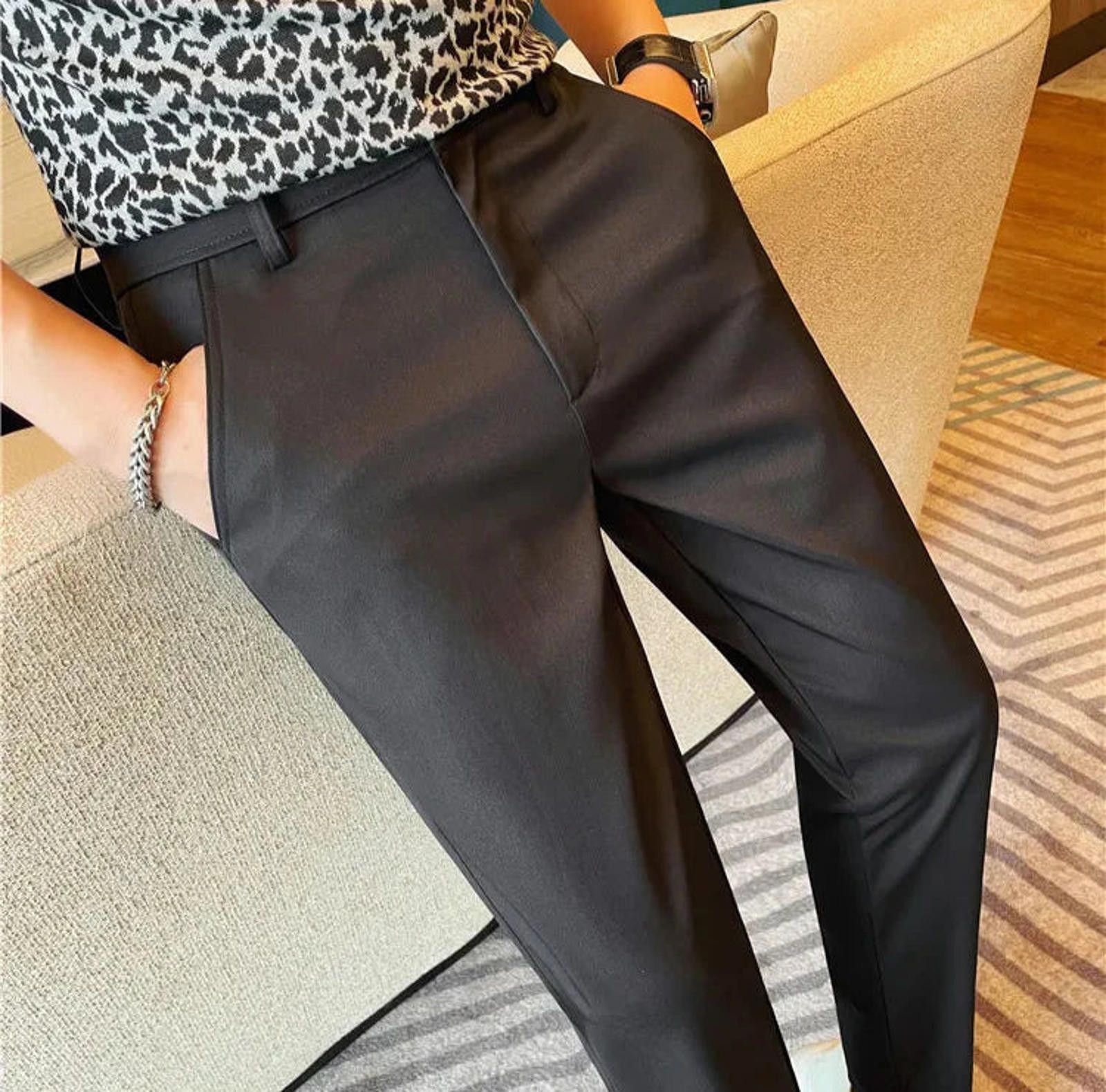 Vintage Ankle Length Slim Fit Trousers Size US 32 / EU 48 - 4 Thumbnail