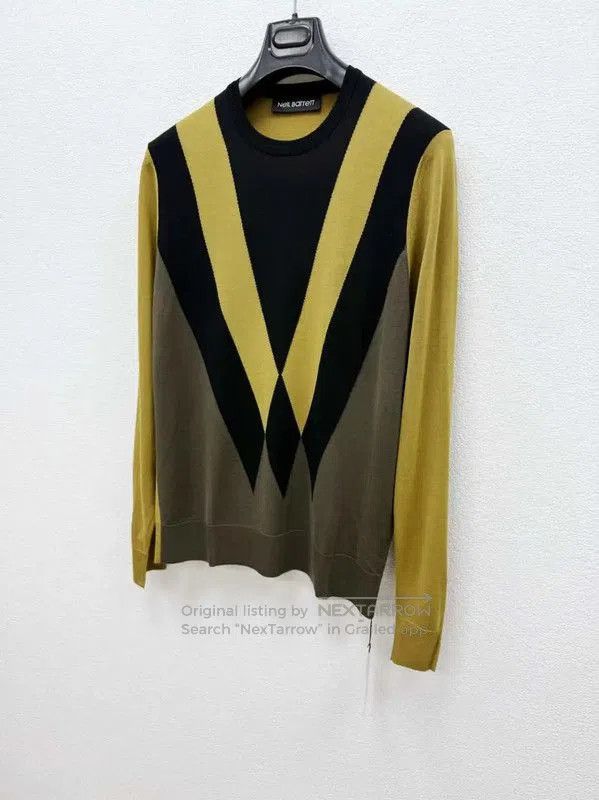 Neil Barrett NeIL BarreTT Yellow Wool Long Sleeve Pullover . Size US XS / EU 42 / 0 - 2 Thumbnail