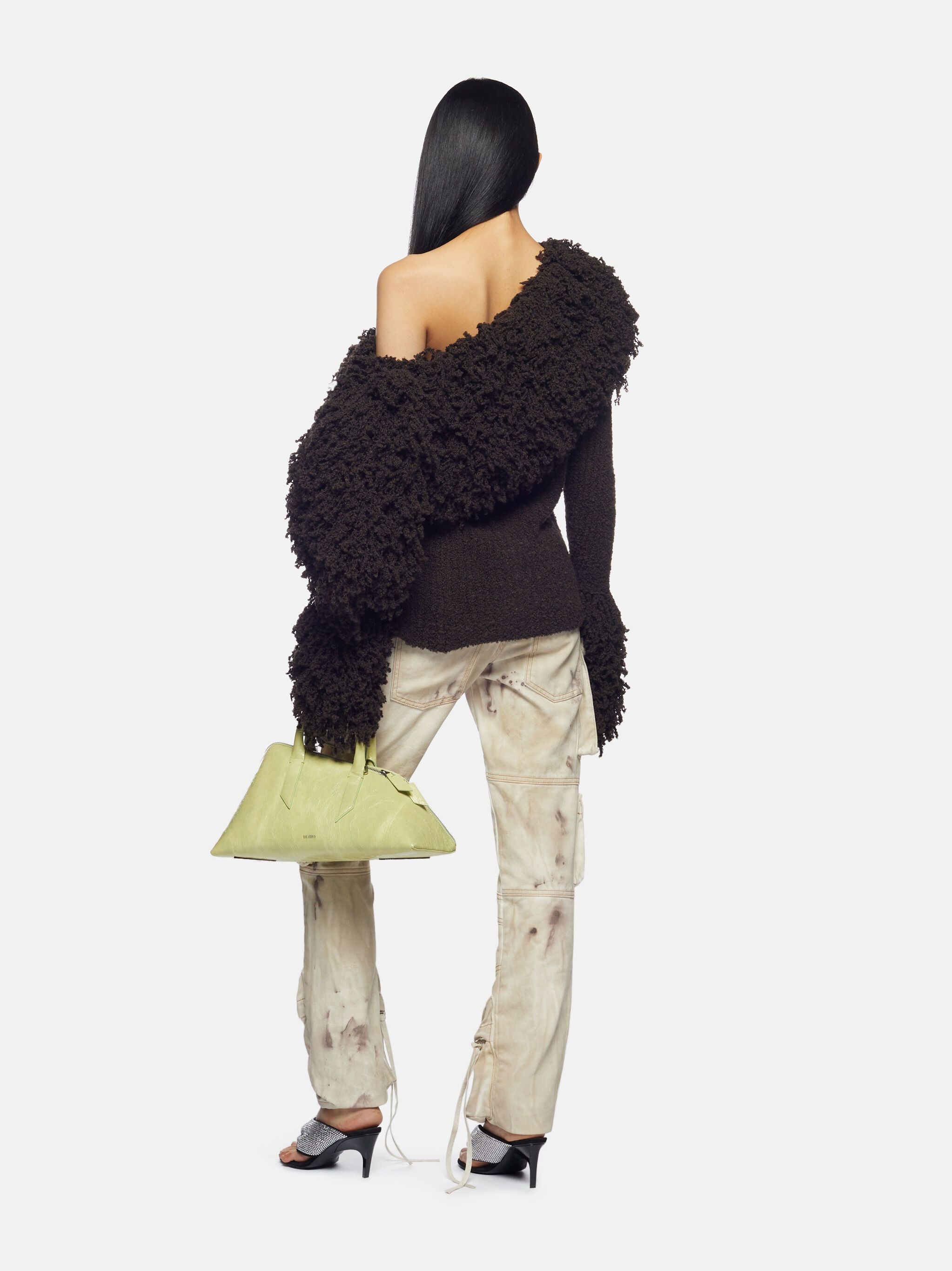 The Attico o1mle0525 Essie Long Pant in Beige Size 29" - 3 Thumbnail