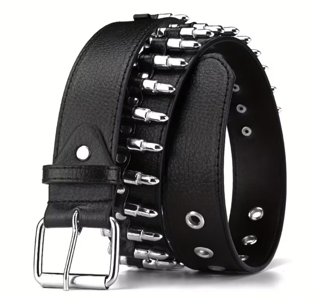 PPFM 💥Bullet punk rock Streetwear pu belt Size ONE SIZE - 1 Thumbnail