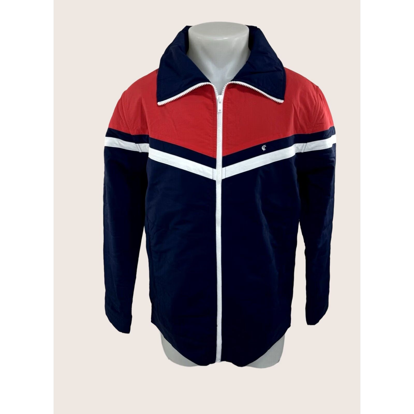 Vintage Criquet Jacket Striped Quilted Nylon Ski Embroidered M Blue Red White CQ60 Boys Mens Size US M / EU 48-50 / 2 - 1 Thumbnail