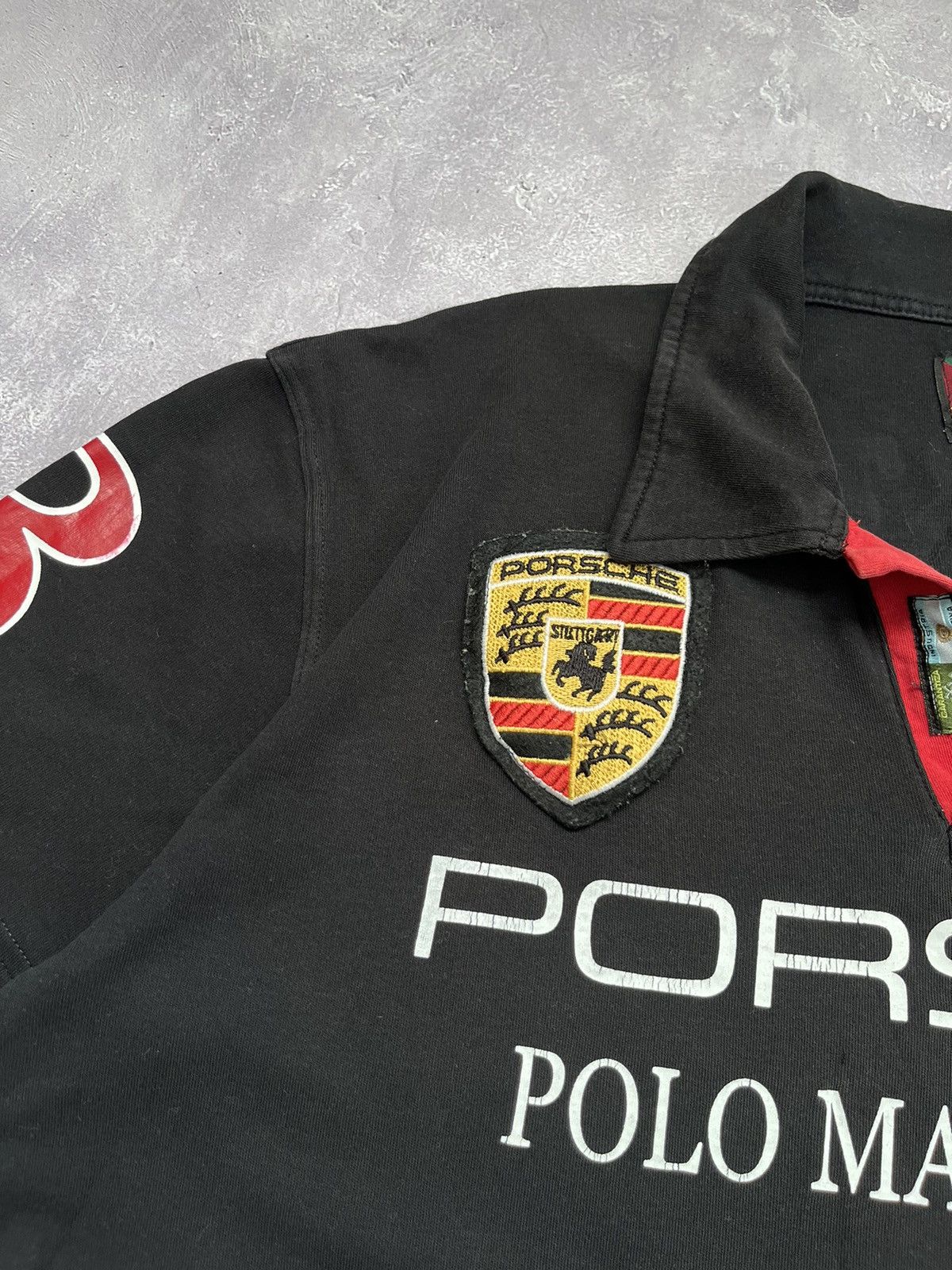 Porsche Design Vintage La Martina Porsche Polo Team Polo T Shirt Size US XL / EU 56 / 4 - 4 Thumbnail