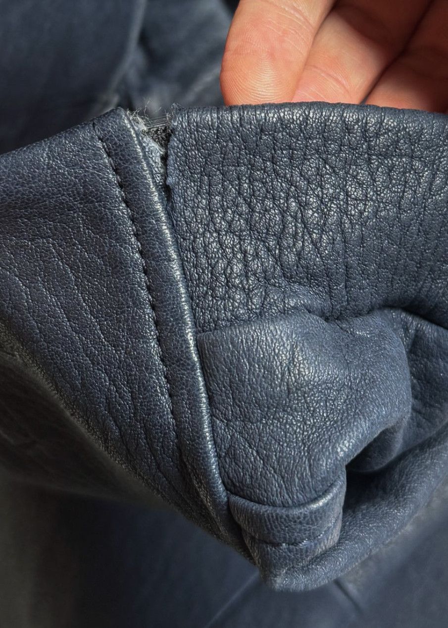 Louis Vuitton Louis Vuitton 2013 Navy Blue Lambskin Leather Leggings Size 27" / US 4 / IT 40 - 9 Thumbnail
