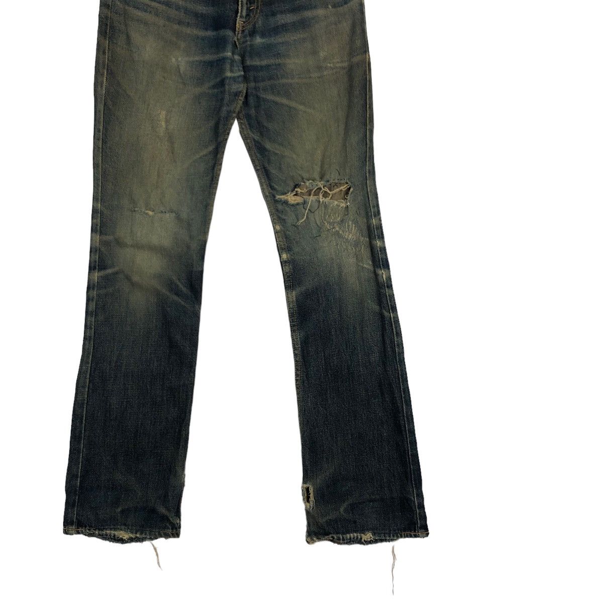 Denime 🔥Rare Distressed Denim Jeans Denime Japan Punk Style Size US 28 / EU 44 - 5 Thumbnail