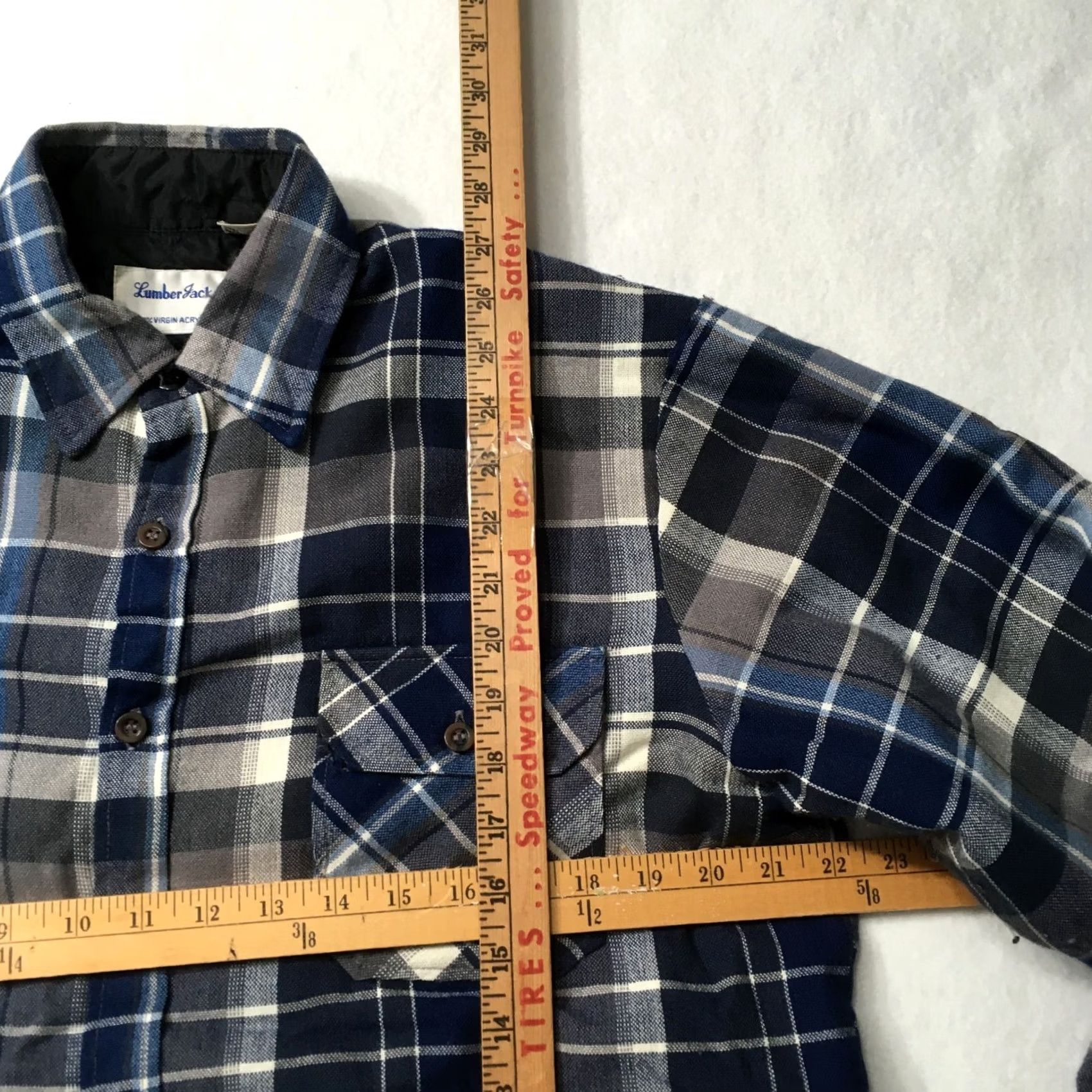 Lumberjack VINTAGE Lumber Jack Shirt Men's medium blue Acrylic Plaid Outdoor 90s Size US M / EU 48-50 / 2 - 4 Thumbnail