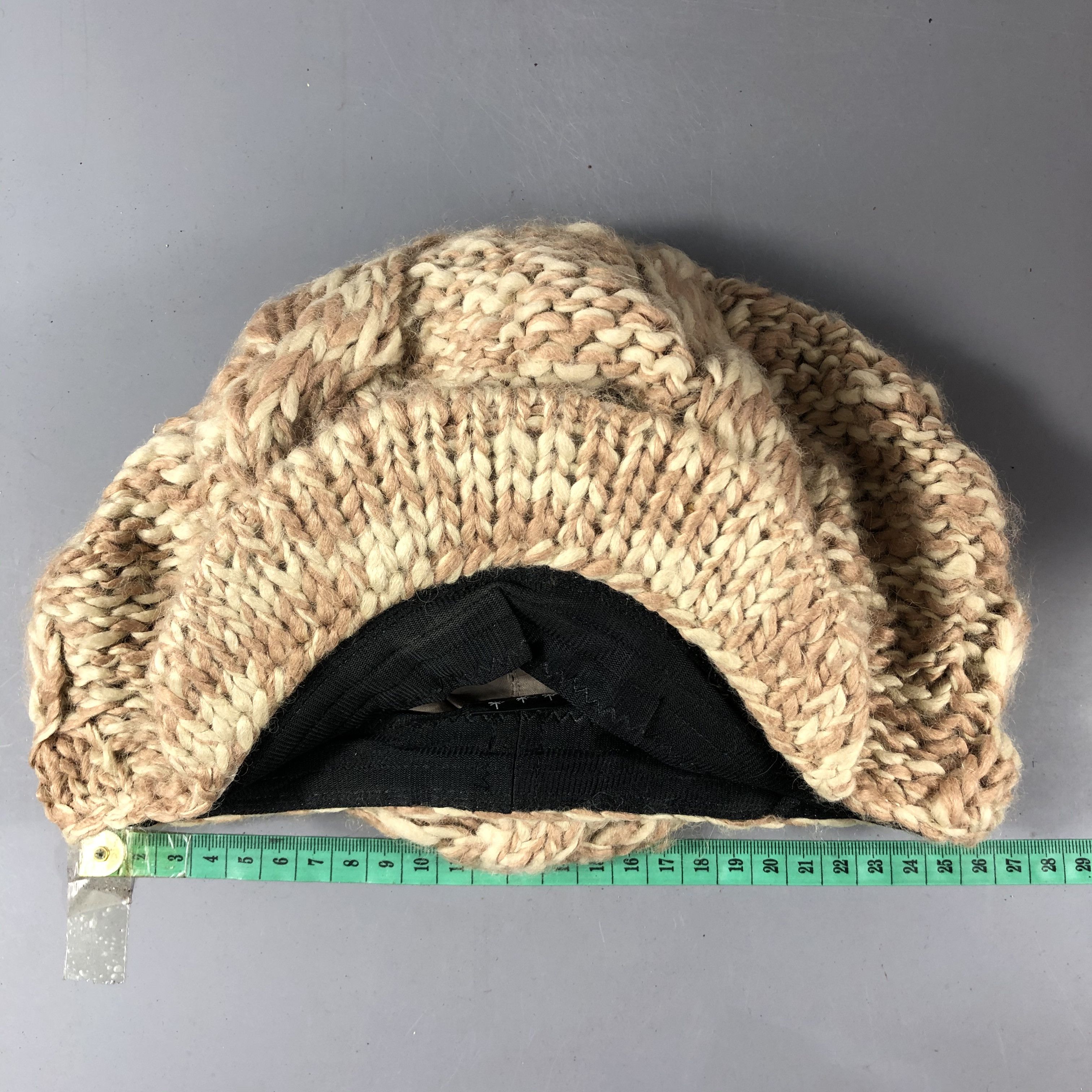 Japanese Brand Cable Knit Beanie Snowcap Hat Size ONE SIZE - 3 Thumbnail