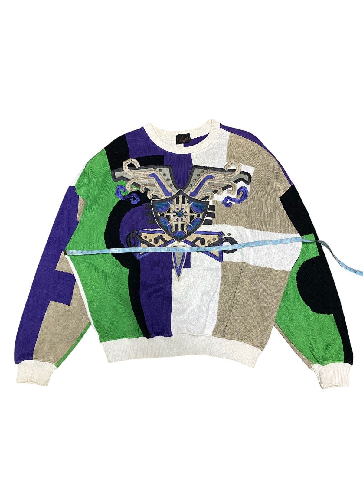 Japanese Brand × Vintage Vintage SantaFe Multicolour Knitwear Sweatshirt Size US XL / EU 56 / 4 - 9 Thumbnail