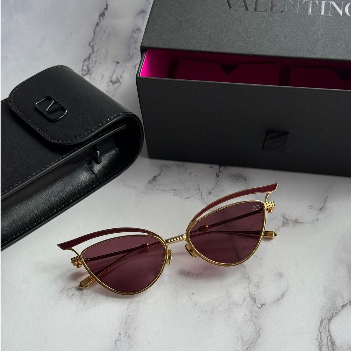 Valentino NEW Valentino V-Glassliner VLS118-C Gold Cat Eye