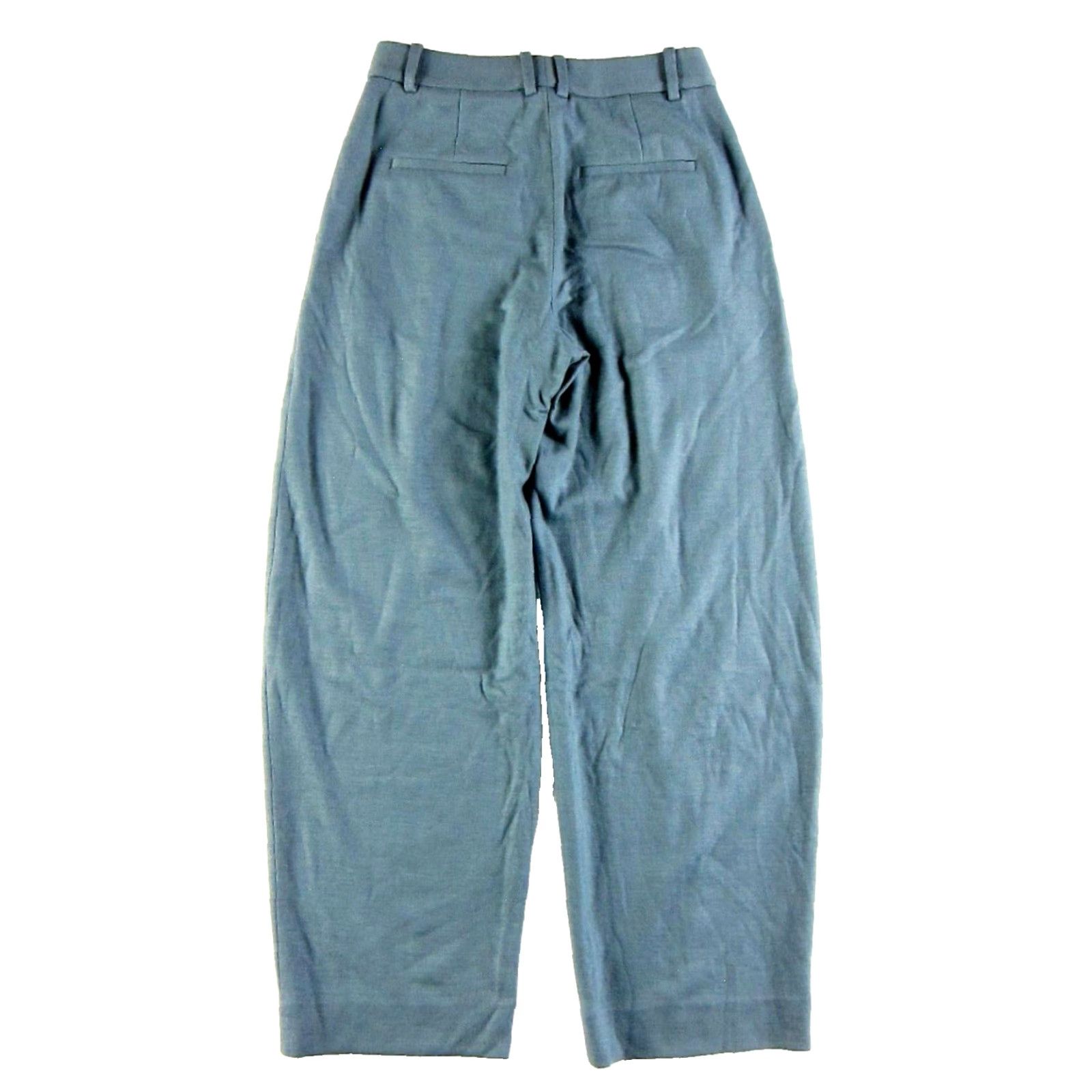 Vince VINTAGE NWT VINCE Blue Wool Pleated High Rise Waist Wide Leg Pocket Pant Size 2 Size 26" / US 2 / IT 38 - 3 Thumbnail