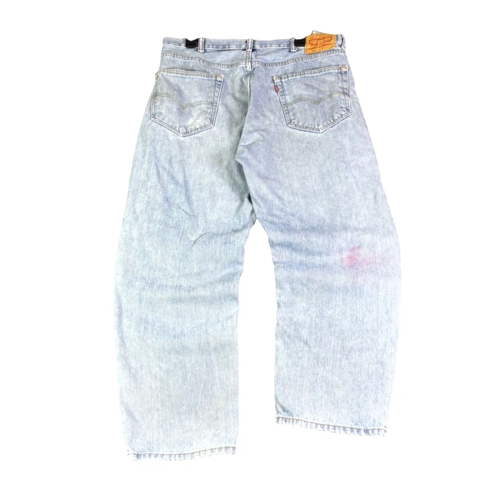 Levi's Levi's 550 Relaxed Fit Tapered Leg Jeans Light Wash Mens 38x30 Distressed Stain Size US 38 / EU 54 - 2 Thumbnail
