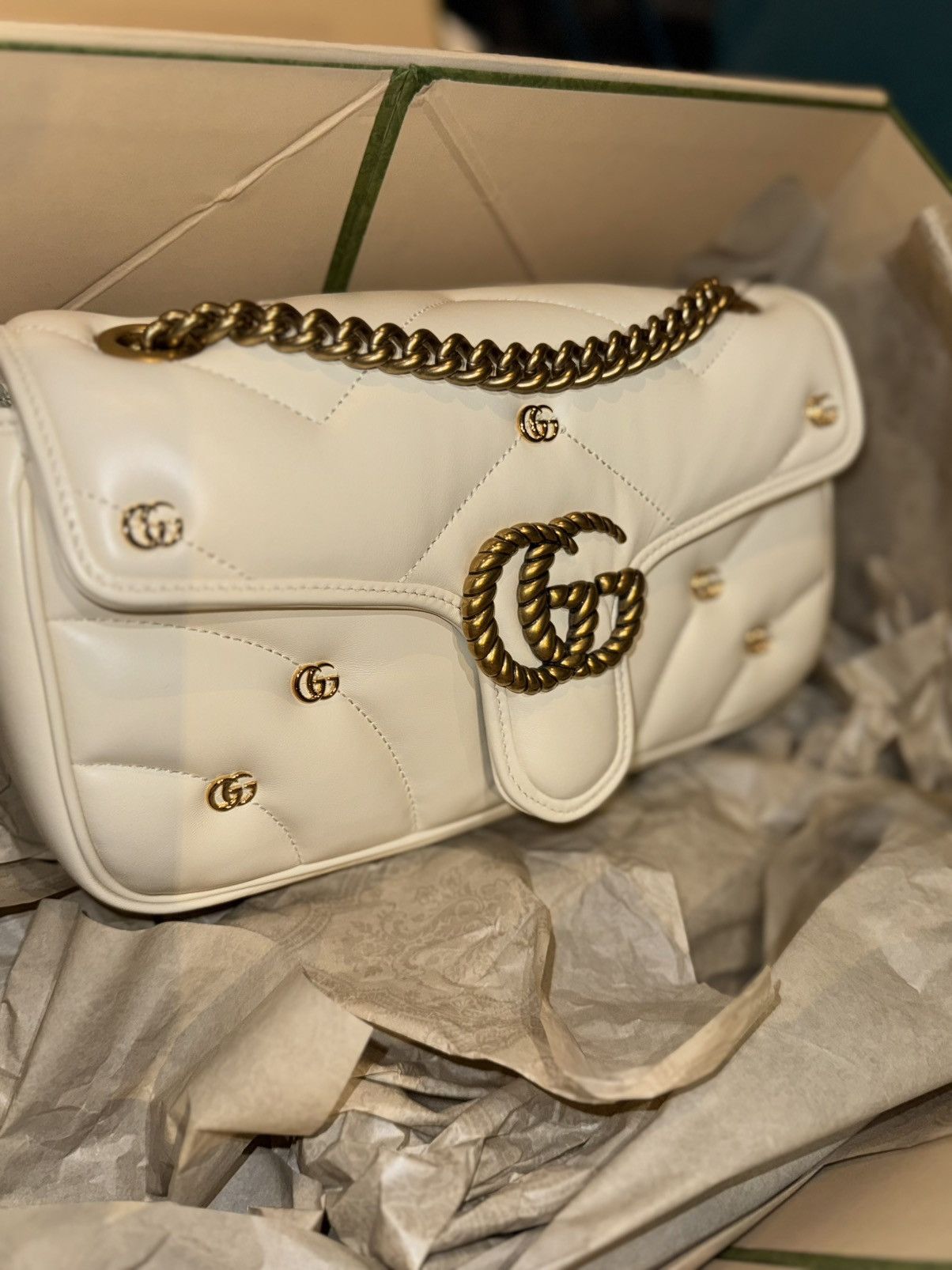 Gucci Brand New Gucci GG Marmont with twisted torchon Double G Size ONE SIZE - 2 Thumbnail