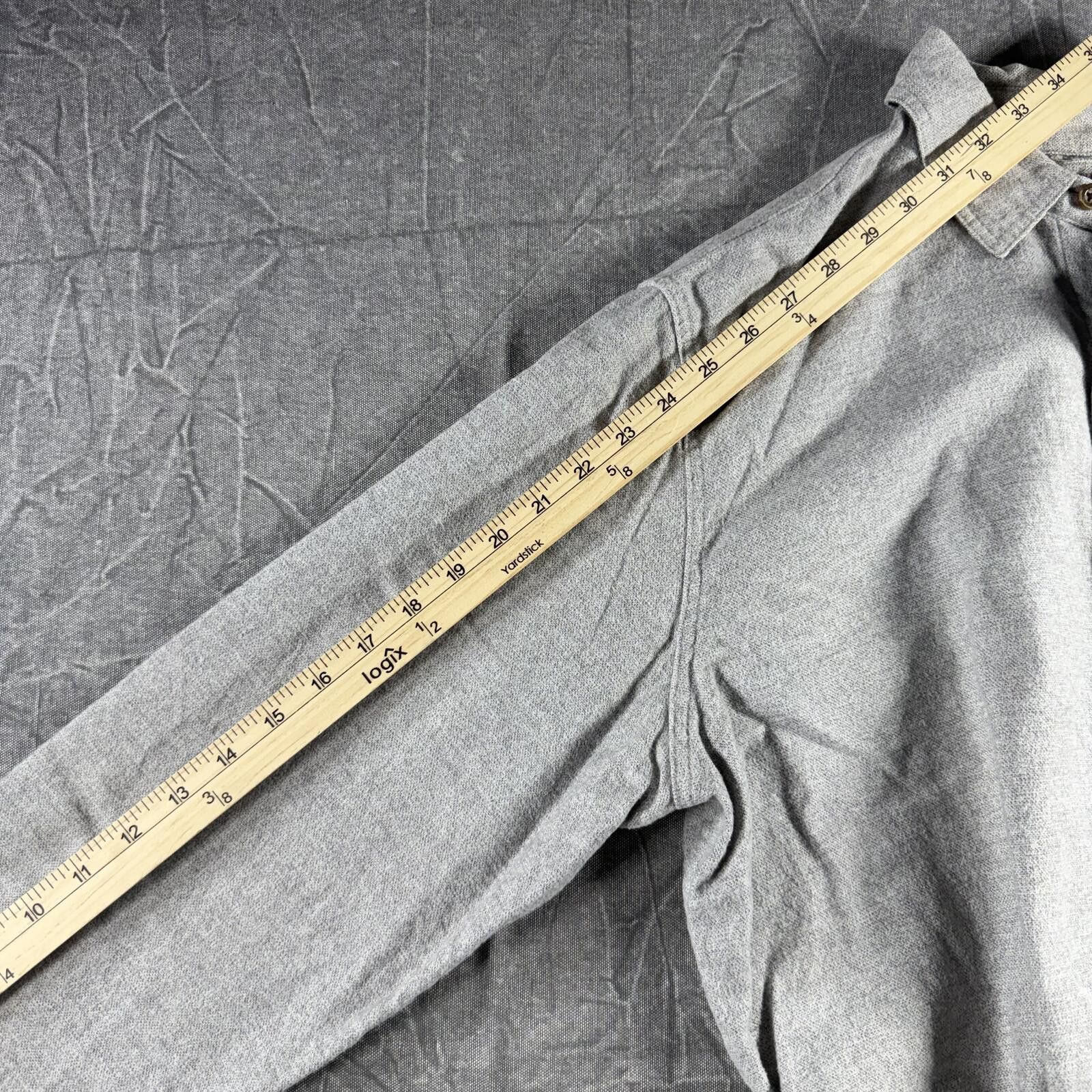 Other Pladra Shirt Men's L Grey Flannel Button Up Size US L / EU 52-54 / 3 - 8 Thumbnail