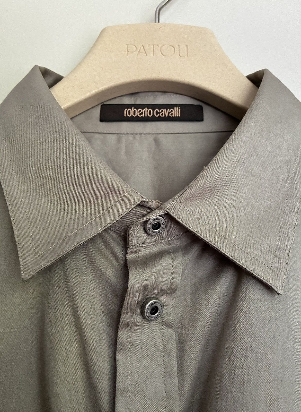 Roberto Cavalli Roberto Cavalli Silk Snap Button Military Shirt Size US M / EU 48-50 / 2 - 13 Thumbnail